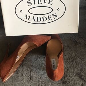 Steve Madden Daisie Brown Suede Stilettos